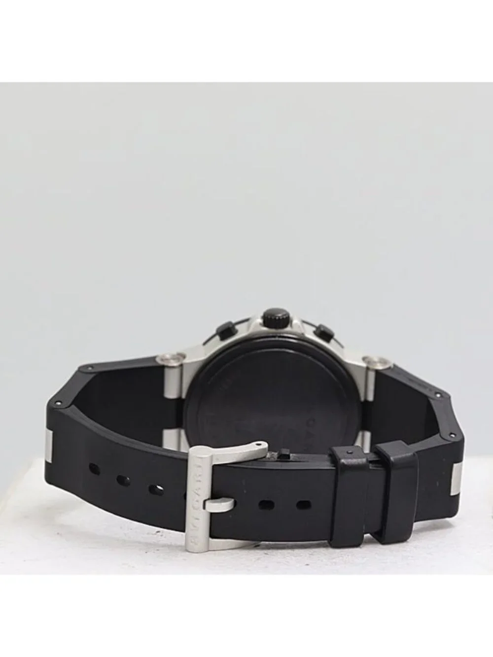 Bvlgari Bulgari Aluminum Automatic Chrono Date Silver Dial Watch